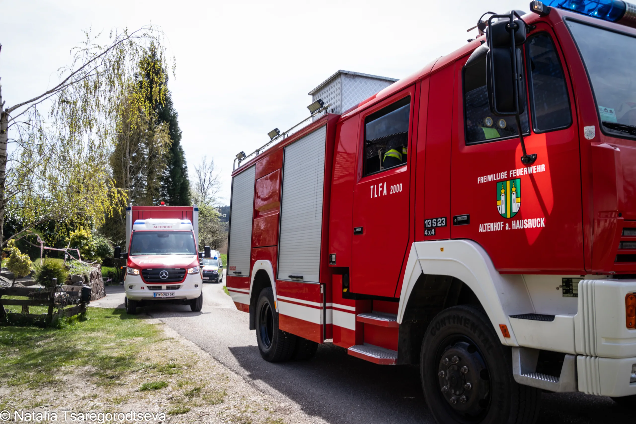 Gemeinsames Üben: Feuerwehr Altenhof bei Frühjahrsübung in Penetzdorf